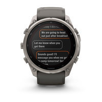 Спортивные часы Garmin Fenix 9 Pro Solar inReach 51 мм Titanium с темно-серым силиконовым ремешком 010-04339-01