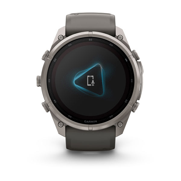 Спортивные часы Garmin Fenix 9 Pro Solar inReach 51 мм Titanium с темно-серым силиконовым ремешком 010-04339-01