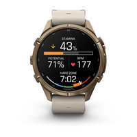 Спортивные часы Garmin Fenix 9 Pro Amoled inReach 43 мм Autumn Gold Titanium с бежевым кожаным ремешком 010-04335-41