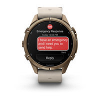 Спортивные часы Garmin Fenix 9 Pro Amoled inReach 43 мм Autumn Gold Titanium с бежевым кожаным ремешком 010-04335-41