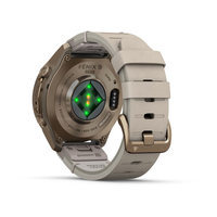 Спортивные часы Garmin Fenix 9 Pro Amoled inReach 43 мм Autumn Gold Titanium с бежевым кожаным ремешком 010-04335-41
