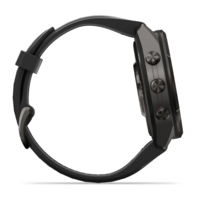 Спортивные часы Garmin Fenix 9 Pro Amoled inReach 43 мм Carbon Gray DLC Titanium с черным силиконовым ремешком 010-04335-11