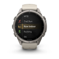 Спортивные часы Garmin Fenix 9 Pro Amoled inReach 43 мм Titanium з Fog Grey Dark Sandstone с серым силиконовым ремешком 010-04335-81